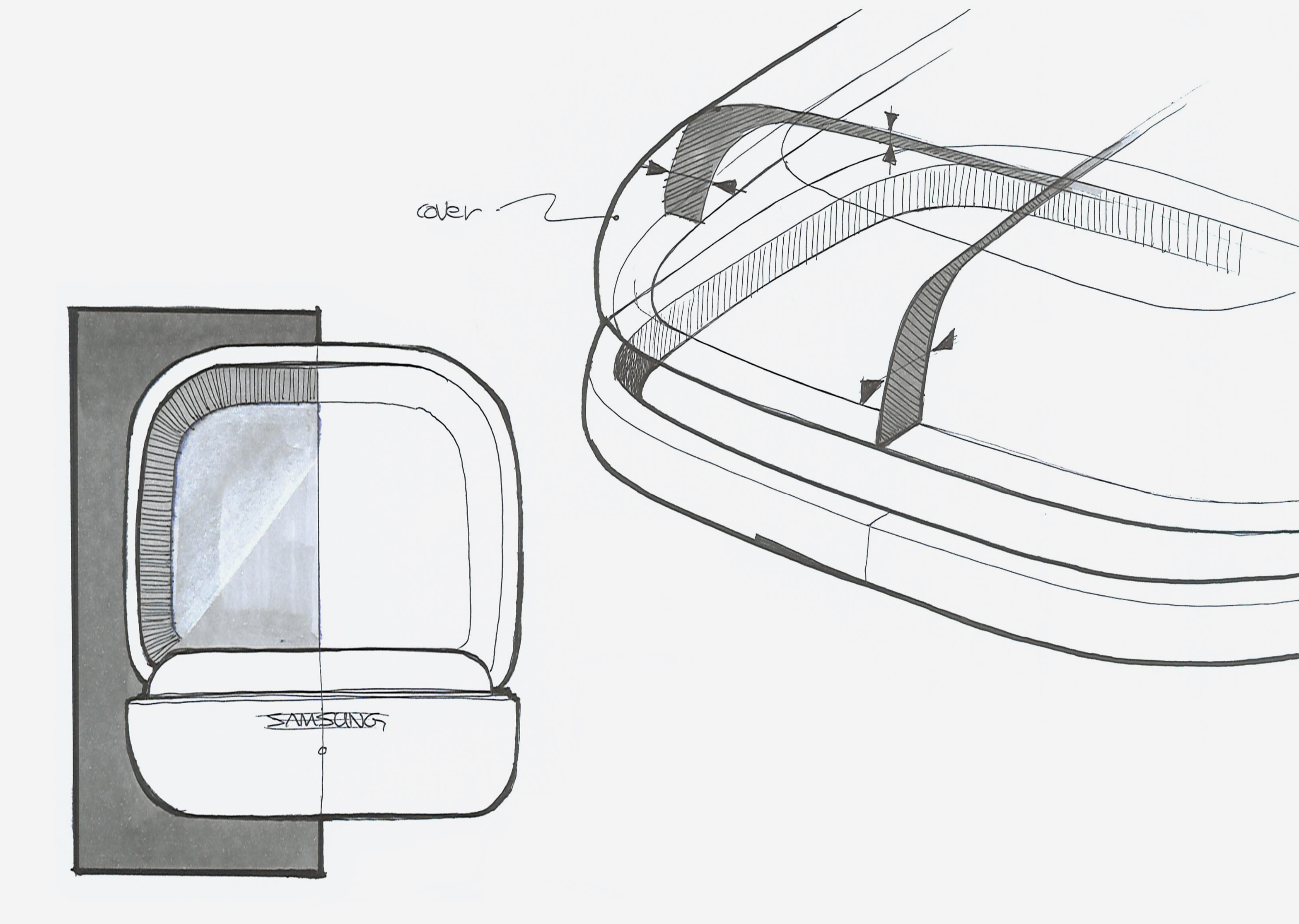 갤럭시 버즈4 크래들 스케치 이미