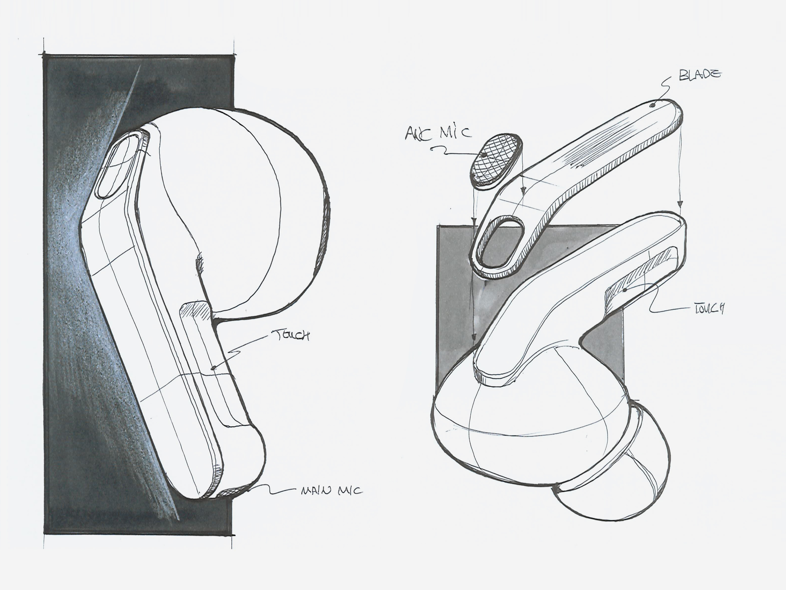 갤럭시 버즈4 스케치 이미지