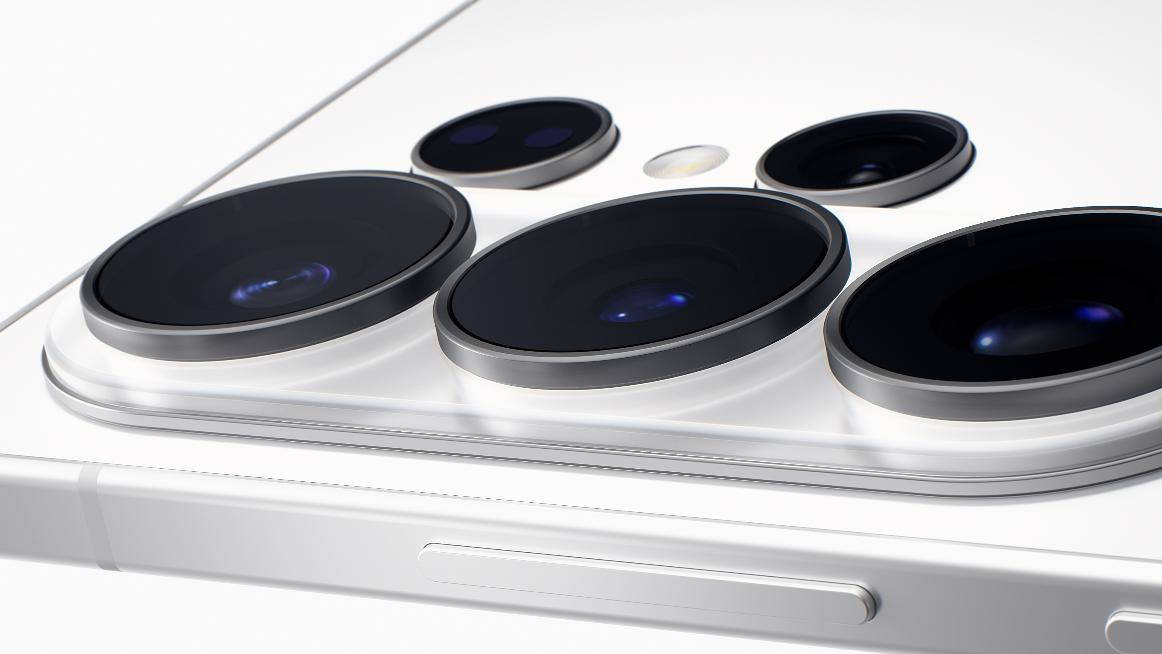 Galaxy S25 White's Camera Decoration