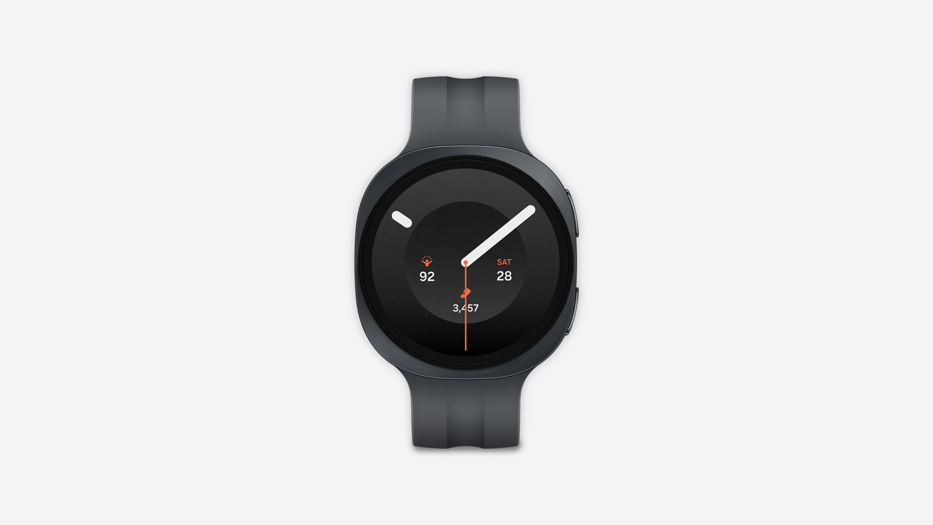 Galaxy Watch9 in Graphite centered on a bright, clean background.