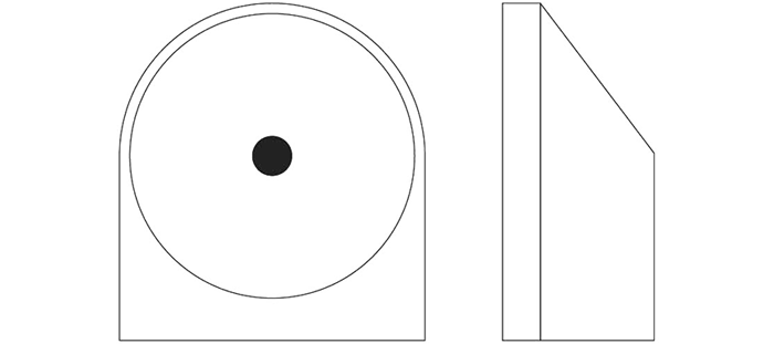 Music Studio 5 front and side line drawing