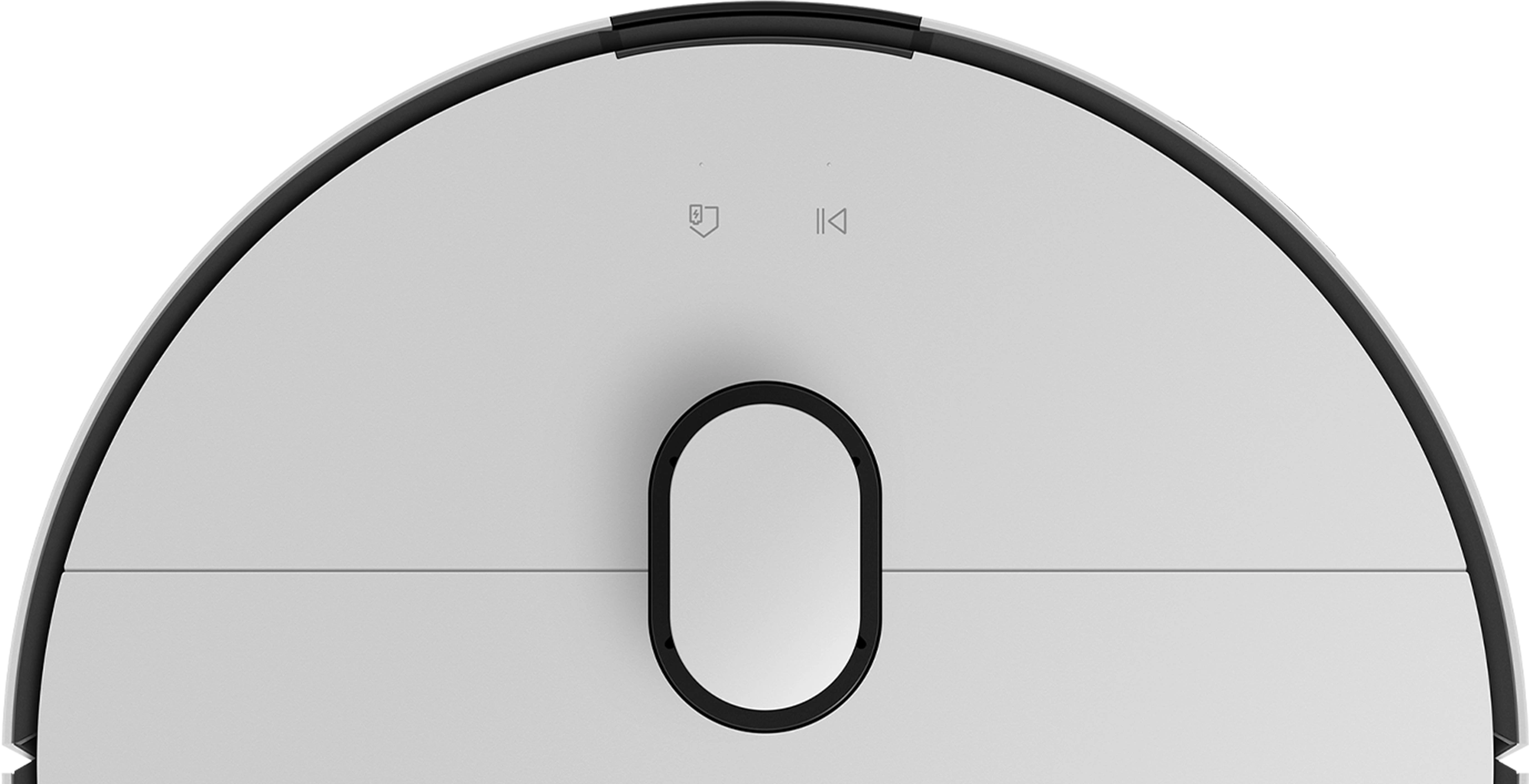 Top view of the Bespoke AI Steam Ultra with the pop-out side brush rotating on the right