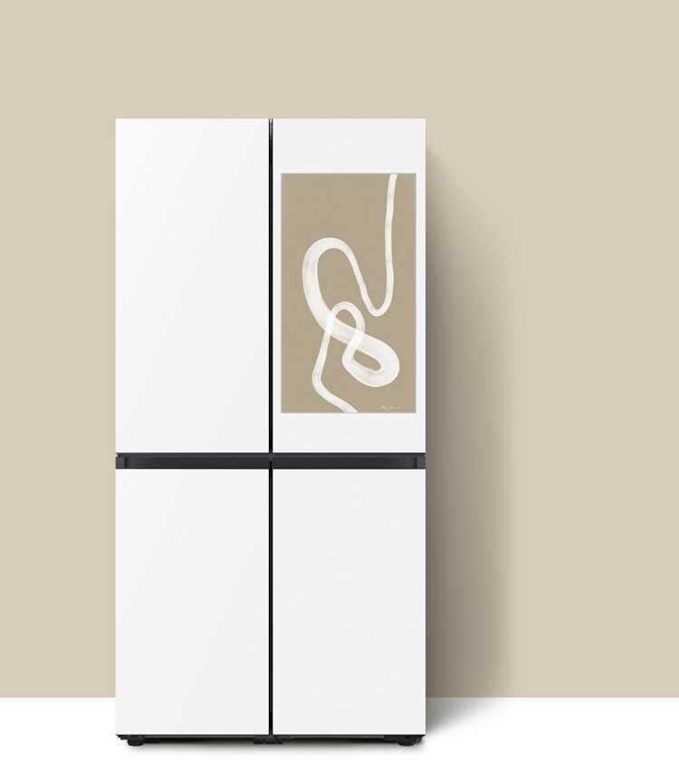 This is a panel image of Bespoke Refrigerator Family Hub +.