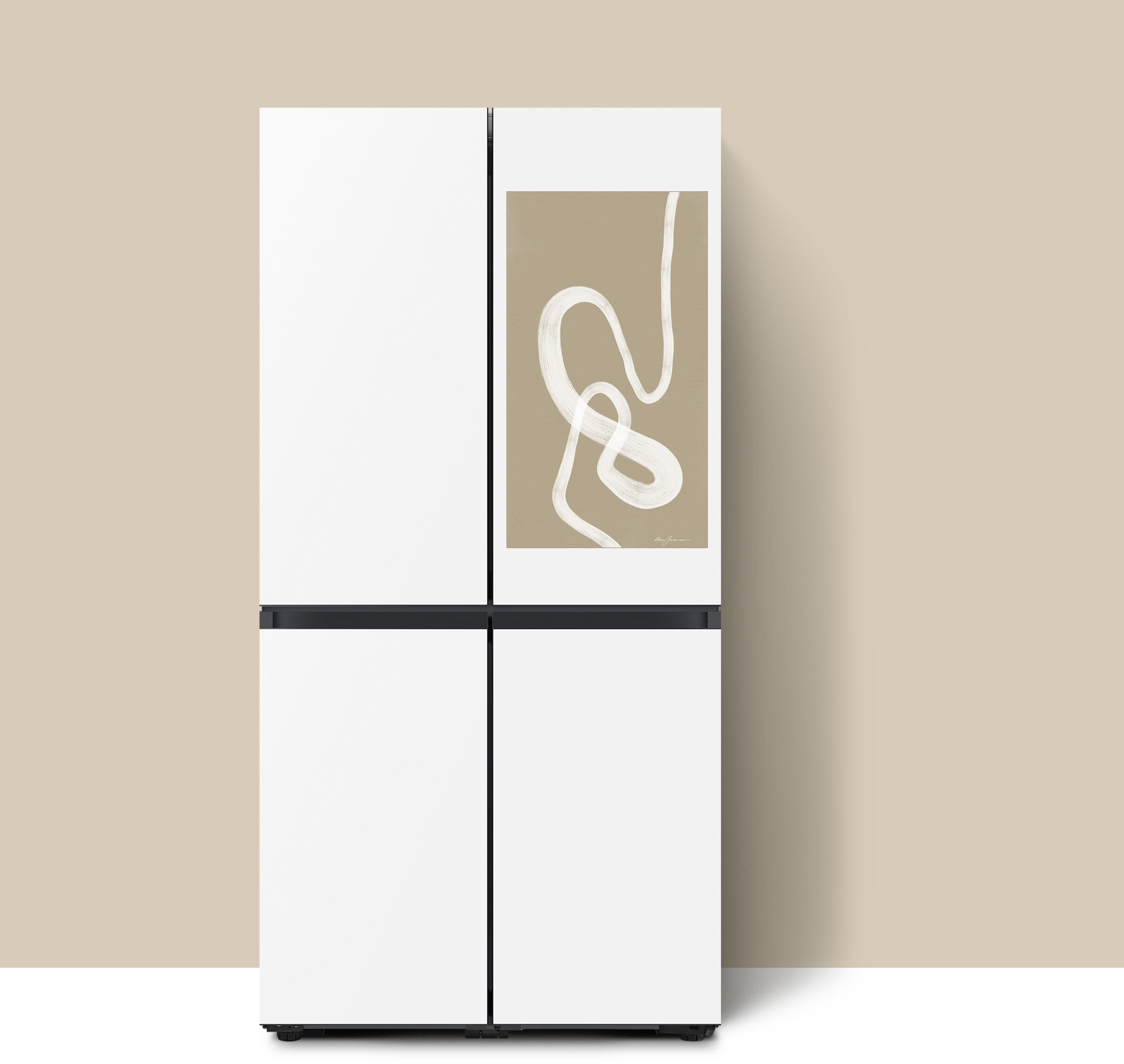 This is a panel image of Bespoke Refrigerator Family Hub +.