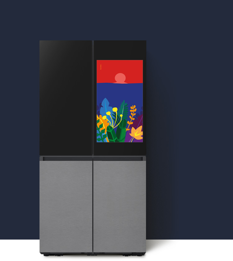This is a panel image of Bespoke Refrigerator Family Hub +.