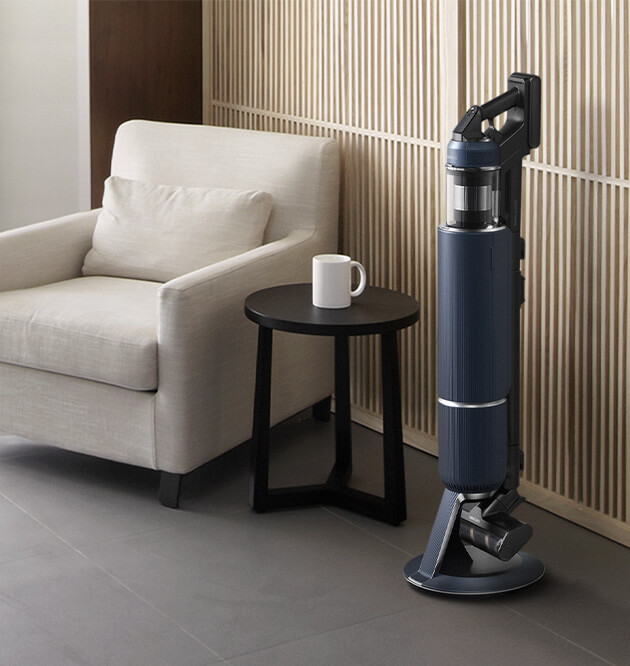 This is the image of Samsung BESPOKE Jet  blue color that blends naturally with the living space.