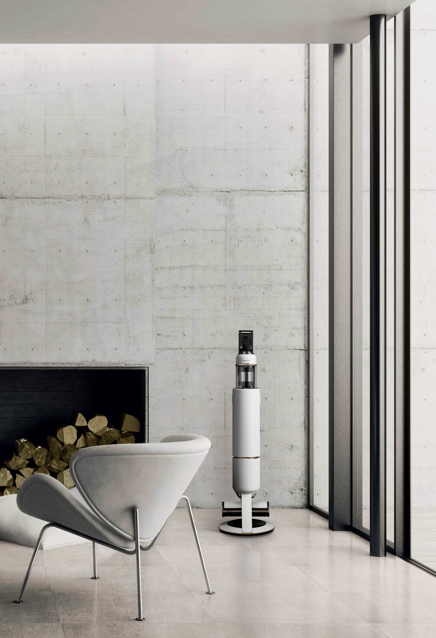 This is the image of Samsung BESPOKE Jet  white color that blends naturally with the living space.