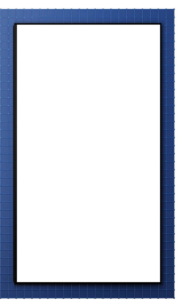 Inside a dark blue frame with repeating small square grids is the Infinite AI Air Purifier, a large blue air purifier with vertical slats across its front. Two people and a dog rest on a mat above it, while a willow tree, parasol, and bicycle create a peaceful early-summer scene.