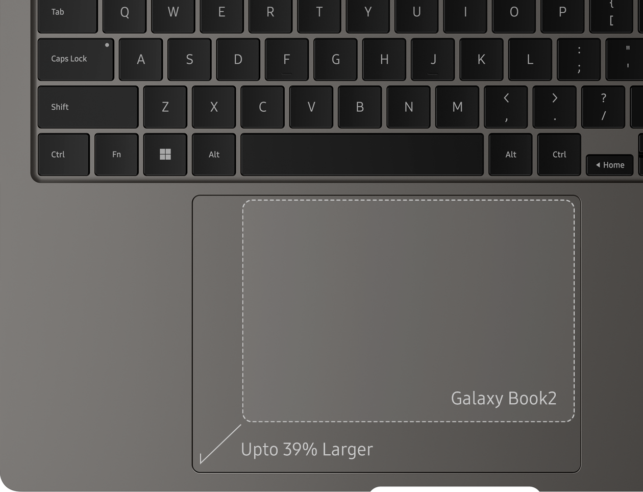 This image describes a larger touchpad.