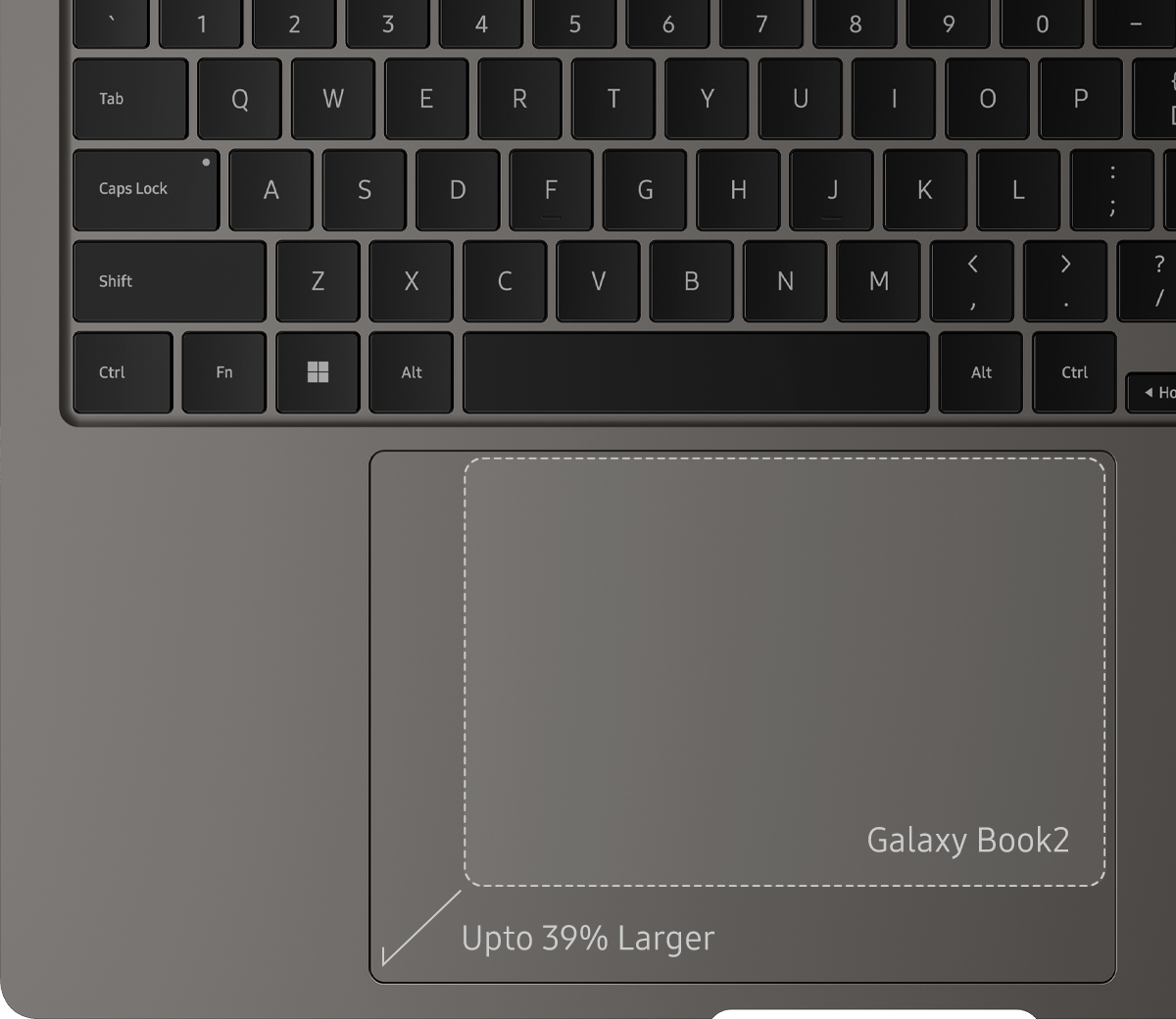 This image describes a larger touchpad.