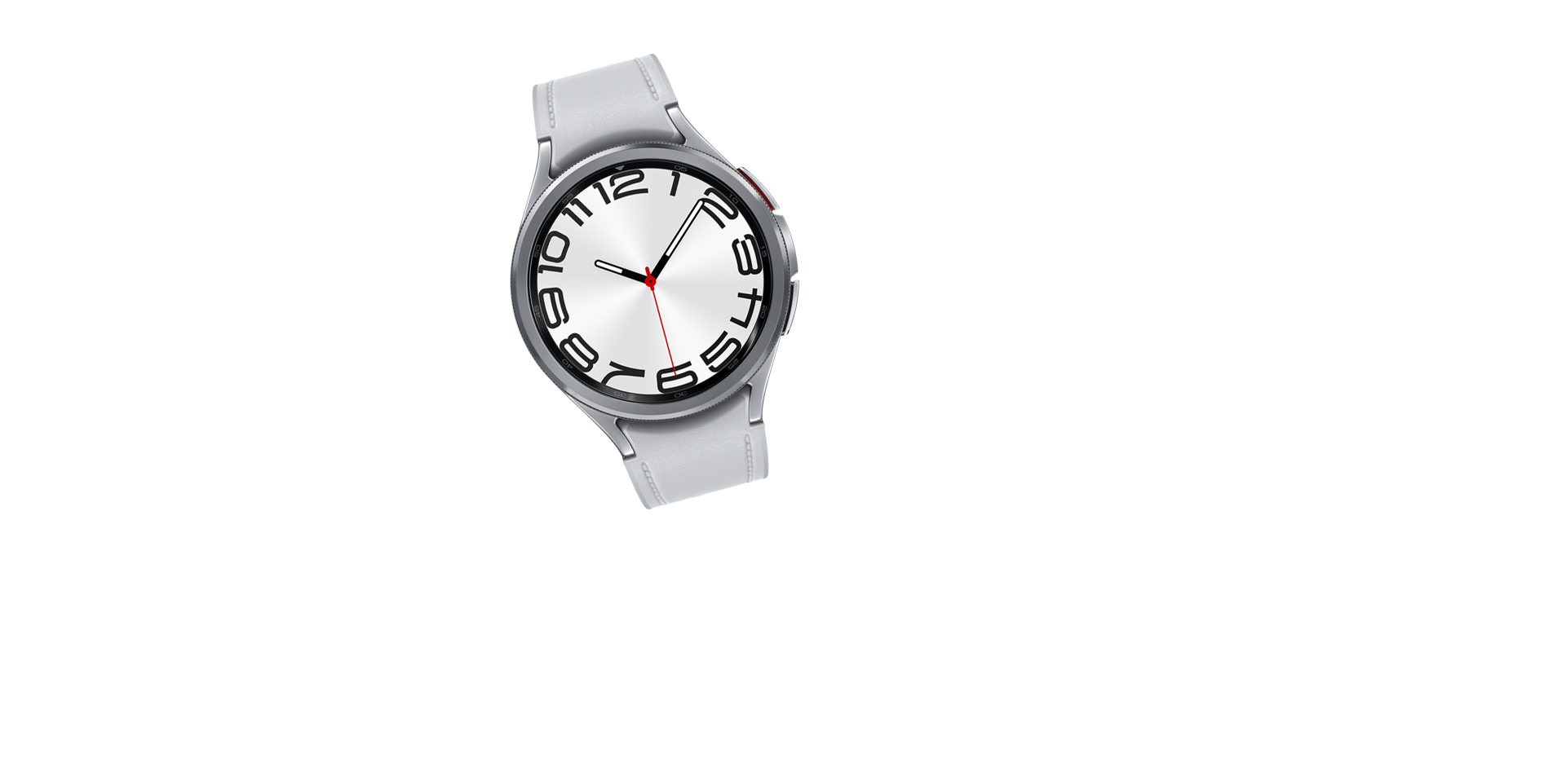 This is a Galaxy Watch6 series image with Watch6's cream, graphite band, and Watch6 Classic's silver and black band.
