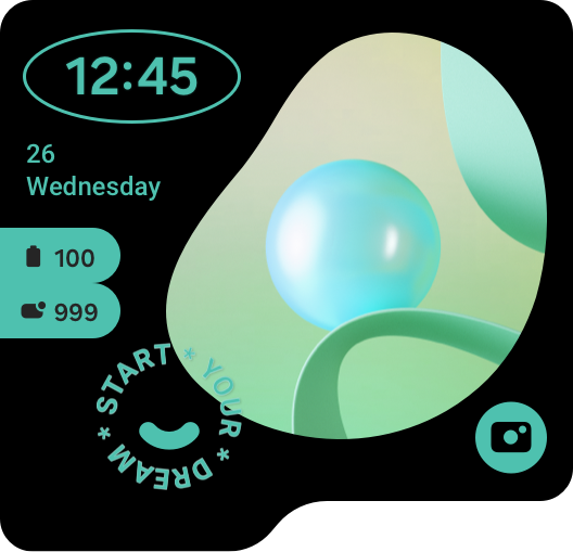 These images are six examples of how we customized the Flex Window on the Galaxy Z Flip 5 to our liking. (number 2)