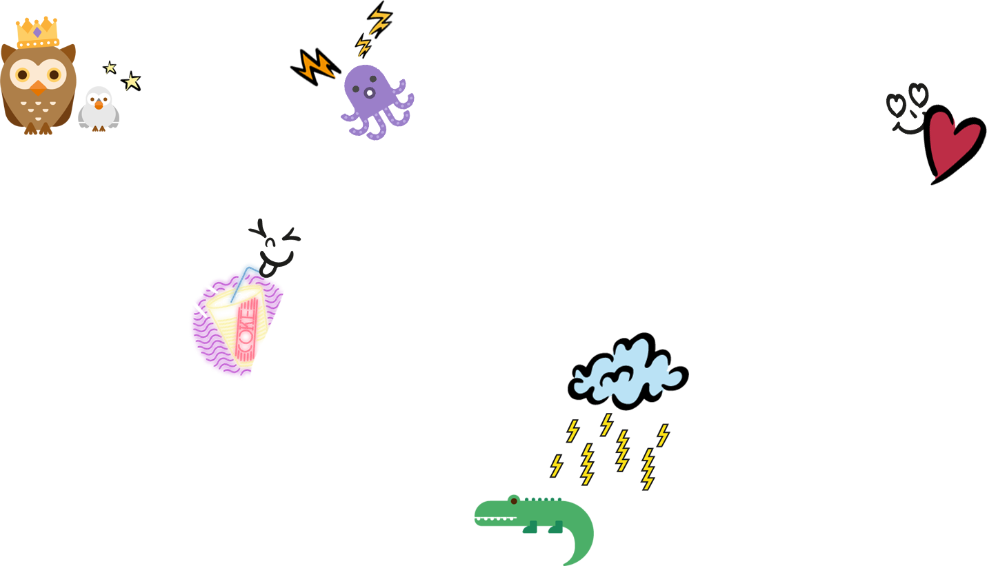 An image shows someone holding Galaxy Note 8, surrounded by various stickers and drawings.