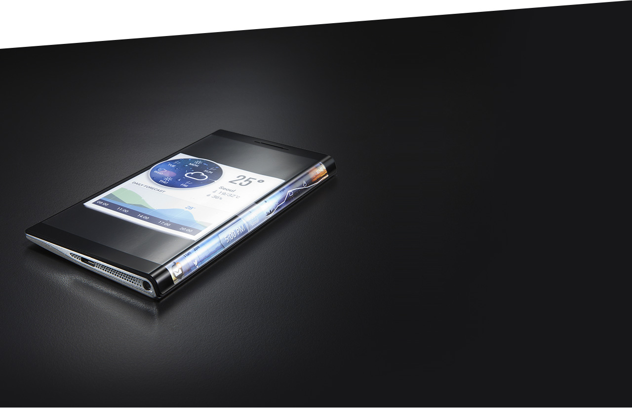 A Concept Mobile Device with Bended Surface, Upgraded Grip & Multi-angle Usability Edge Screen