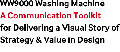 WW9000 Washing Machine A Communication Toolkit for Delivering a Visual Story of Strategy & Value in Design