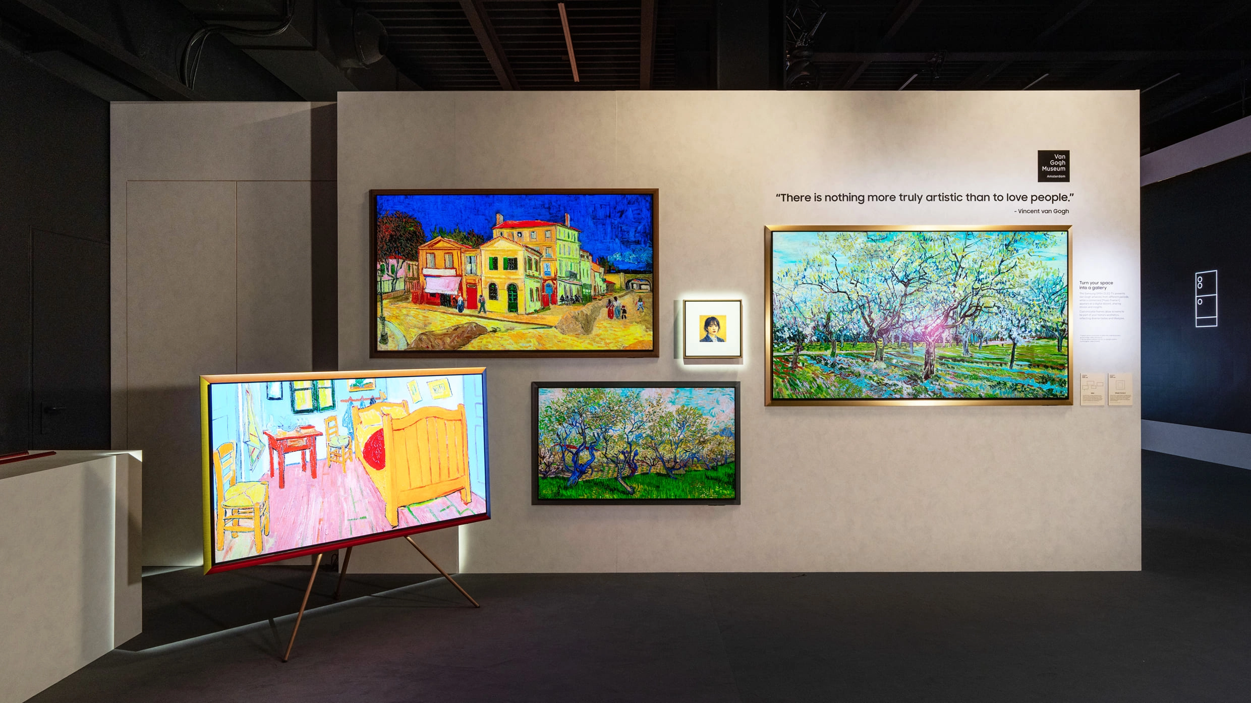 S95H OLED TVs with various frames creating the look of gallery artworks.