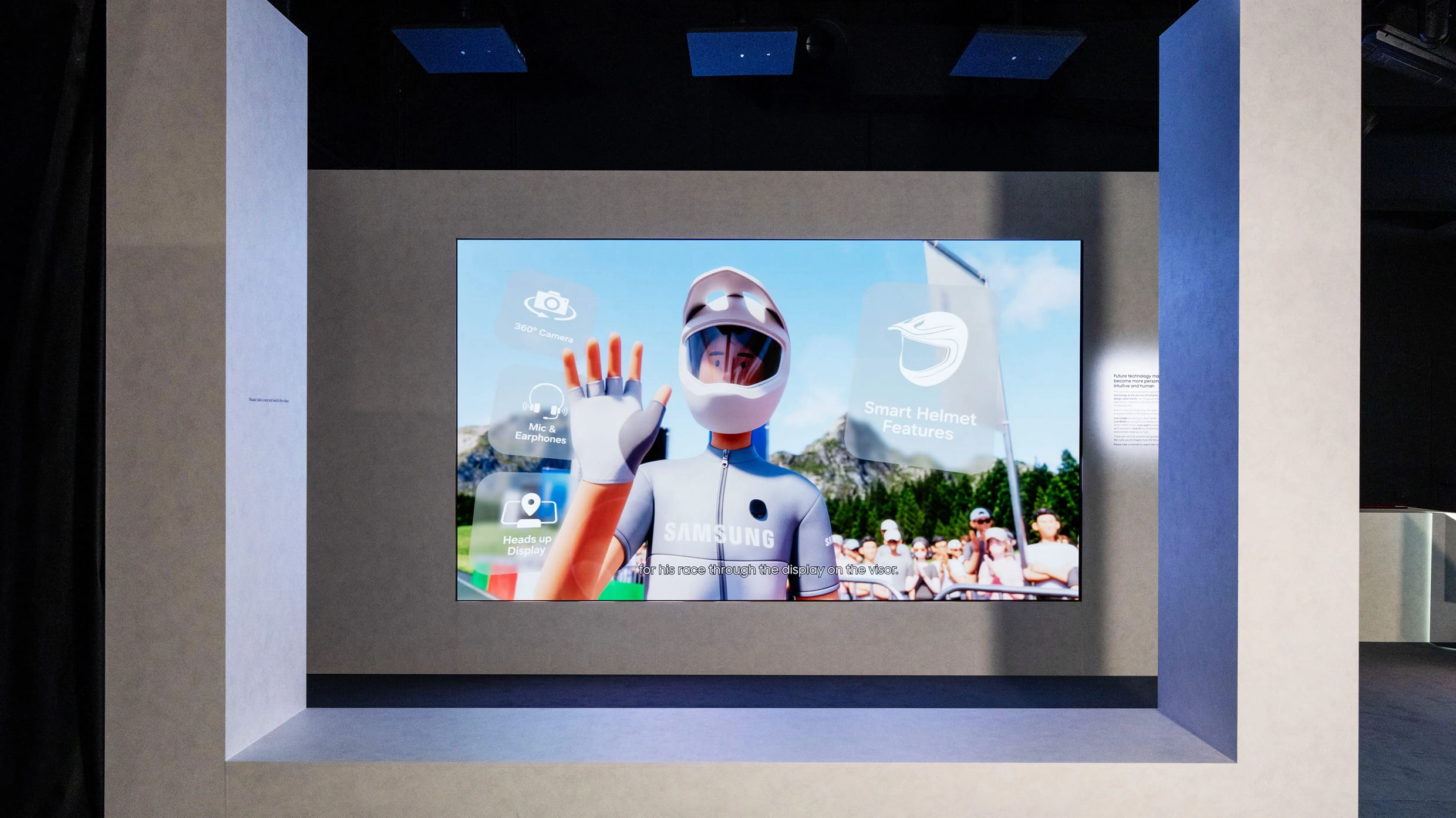 Animation expressing Samsung’s philosophy displayed in the Glimpse of Tomorrow section.