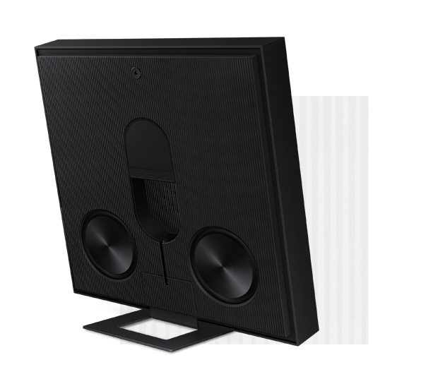An image showing the woofer at the bottom of the back of the Music Frame.