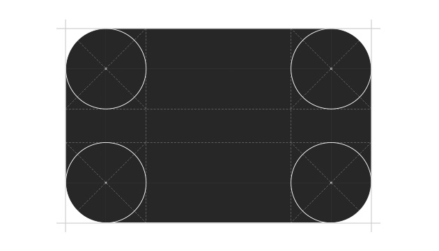 It is an image that expresses the shape of a widget graphically.