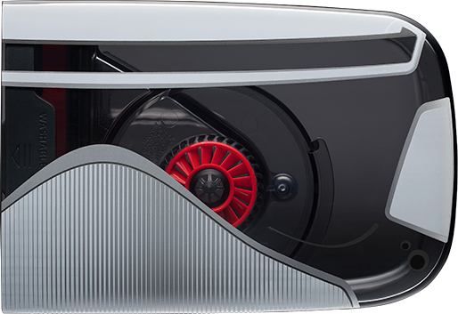 An image shows changes sketches and changes made during the design process of the Stormtrooper POWERbot robot vacuum cleaner.