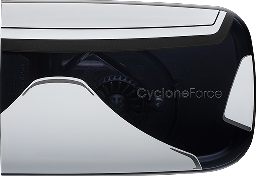 An image shows changes sketches and changes made during the design process of the Stormtrooper POWERbot robot vacuum cleaner.
