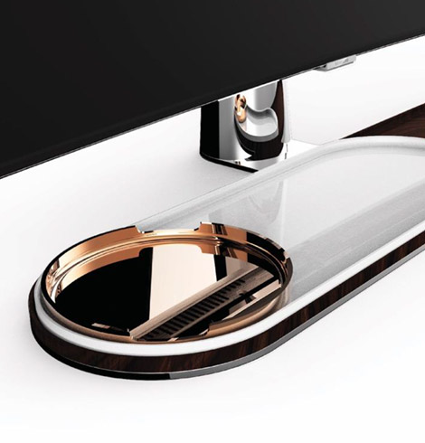 An image shows < Sail > work which was selected as the shortlist in the competition contest of Samsung Electronics QLED TV stand.