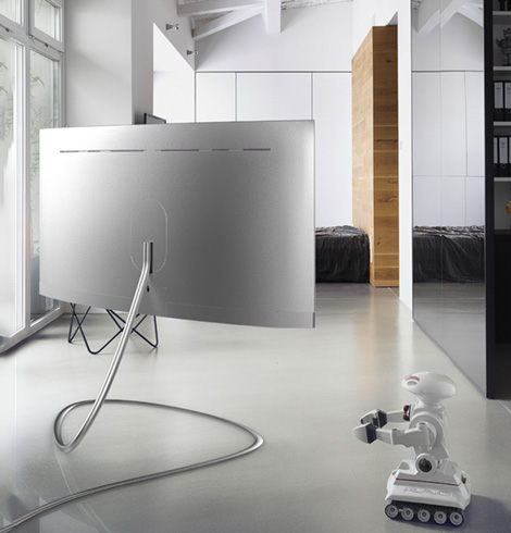 An image shows < Stratos > work which was selected as the shortlist in the competition contest of Samsung Electronics QLED TV stand.