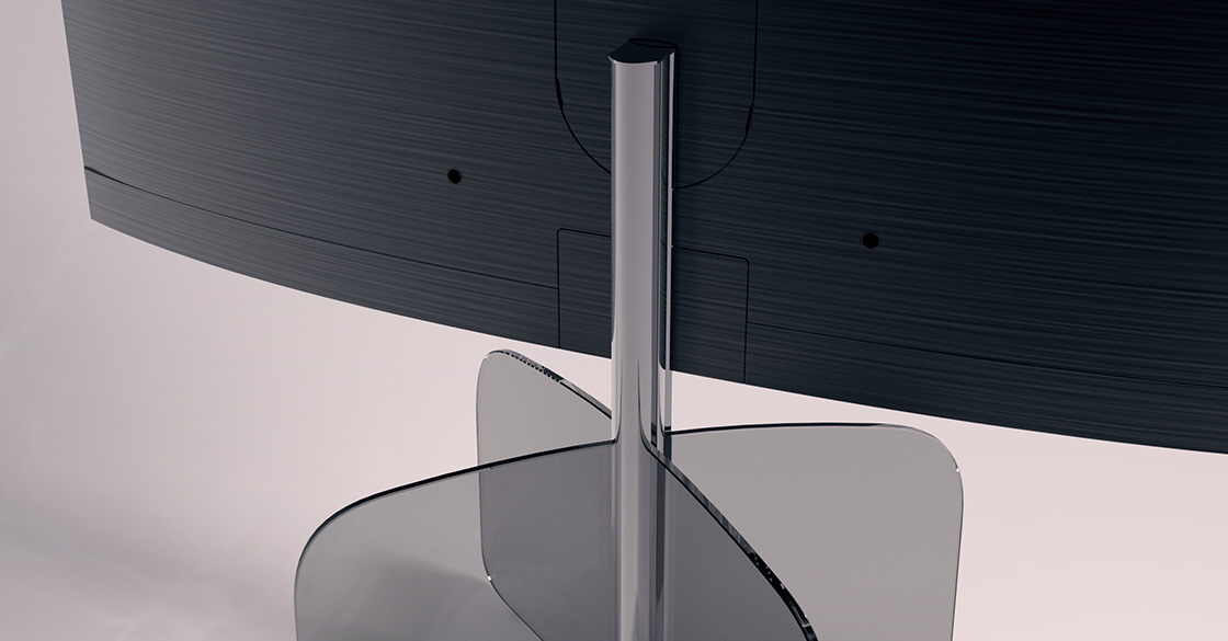 An image shows < Butterfly > work which was selected as the finalist in the competition contest of Samsung Electronics QLED TV stand.