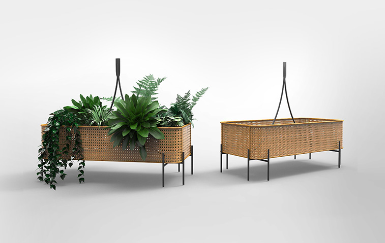 An image shows <PlantLife> work which was selected as the finalist in the competition contest of Samsung Electronics QLED TV stand.