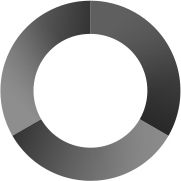 A circle graph showing the color distribution that can be distinguished from the total color blindness.