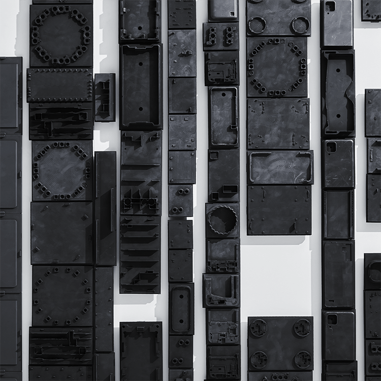 It's a detailed cut of ‘The Footprint’ made of graphite.