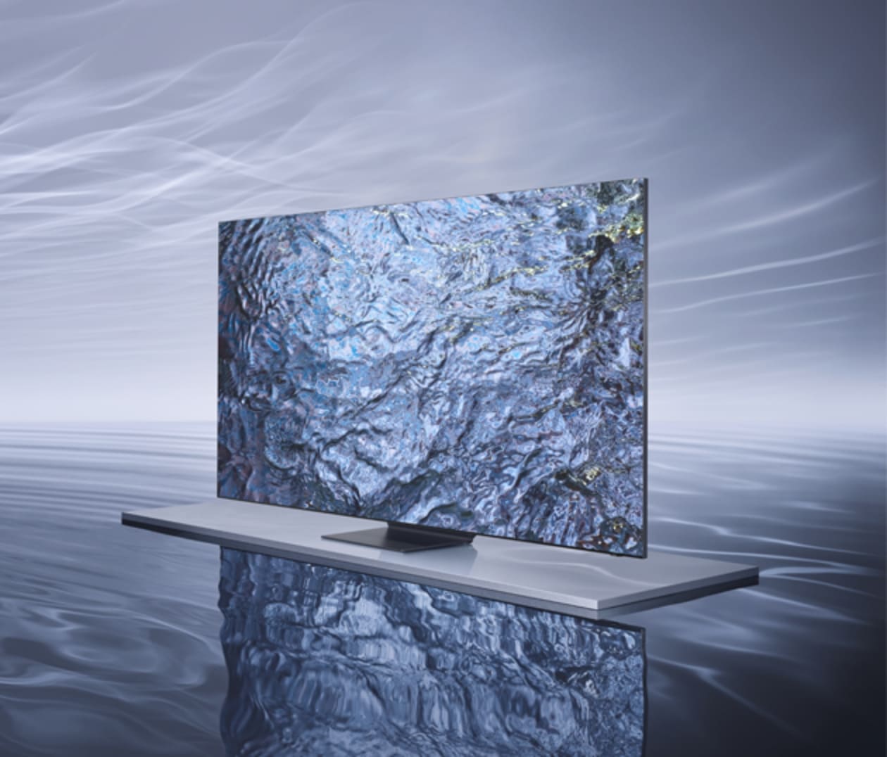 This is an image of a 'Fluidic Lights' visual that demonstrates a surreal viewing experience.