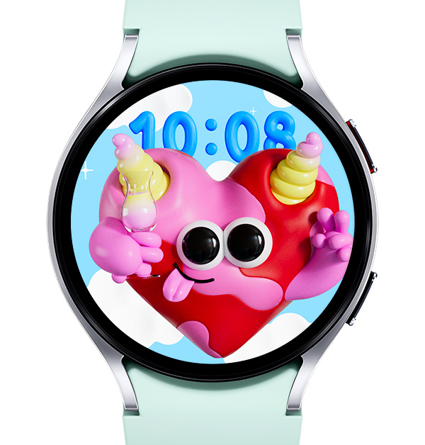 This image is Eva Cremers’s 「Funny Faces」 that introduces characters such as flowers, hearts, and frogs.
