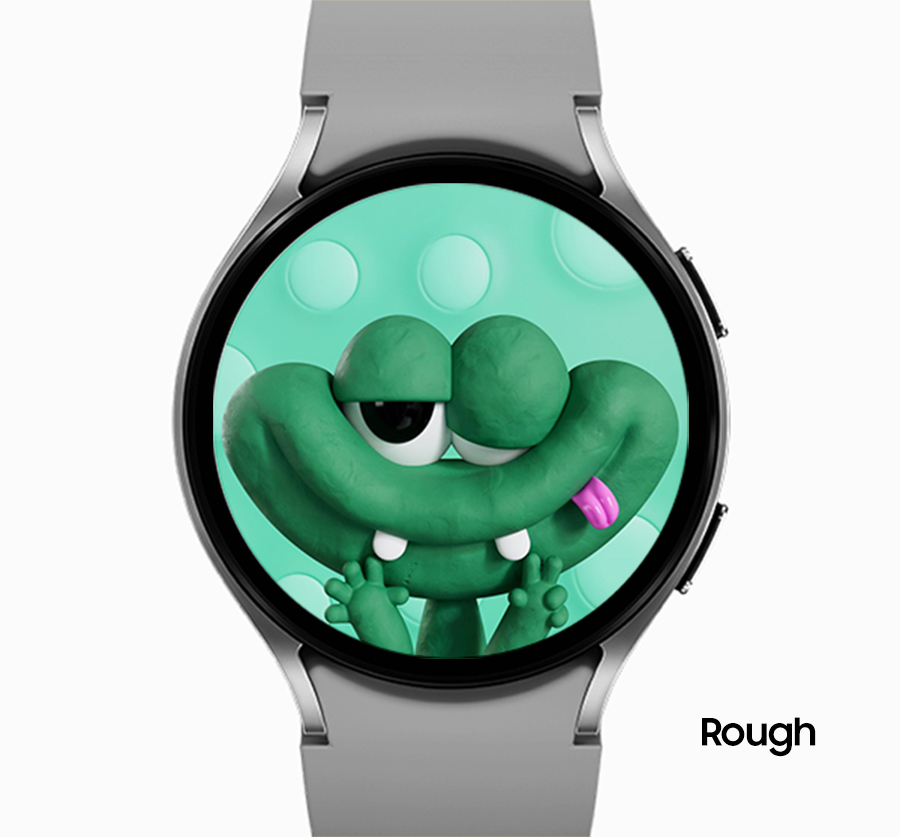 This image compares the rough cut of the watch face with the final cut.