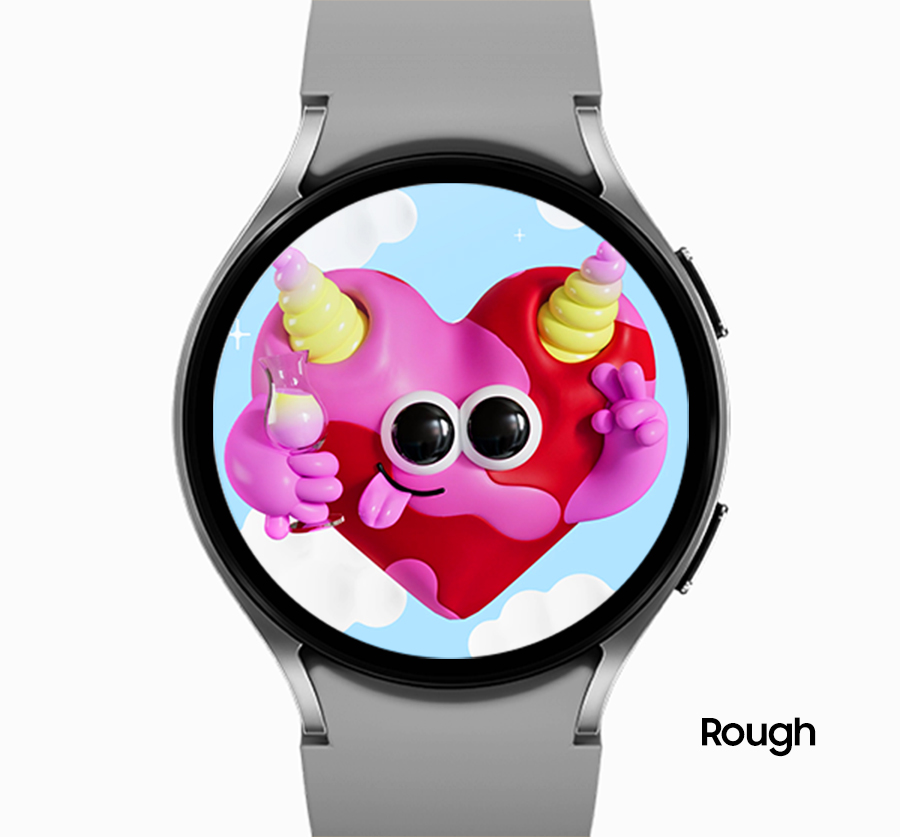 This image compares the rough cut of the watch face with the final cut.