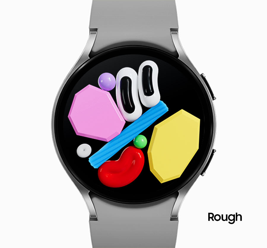 This image compares the rough cut of the watch face with the final cut.