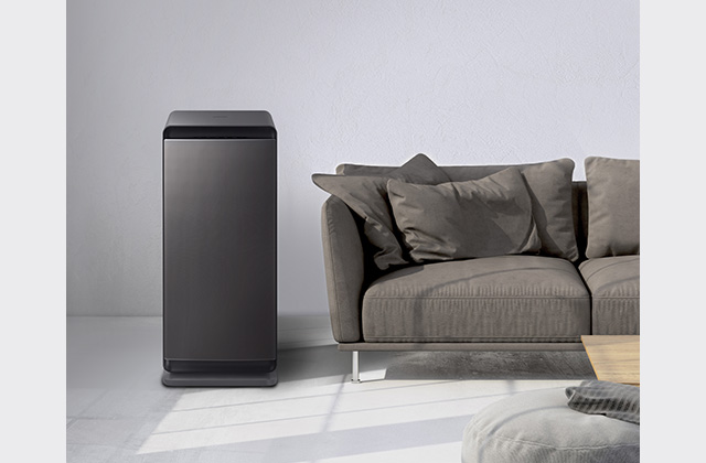 This is an image of a living room with a large-sized modular cube in it.