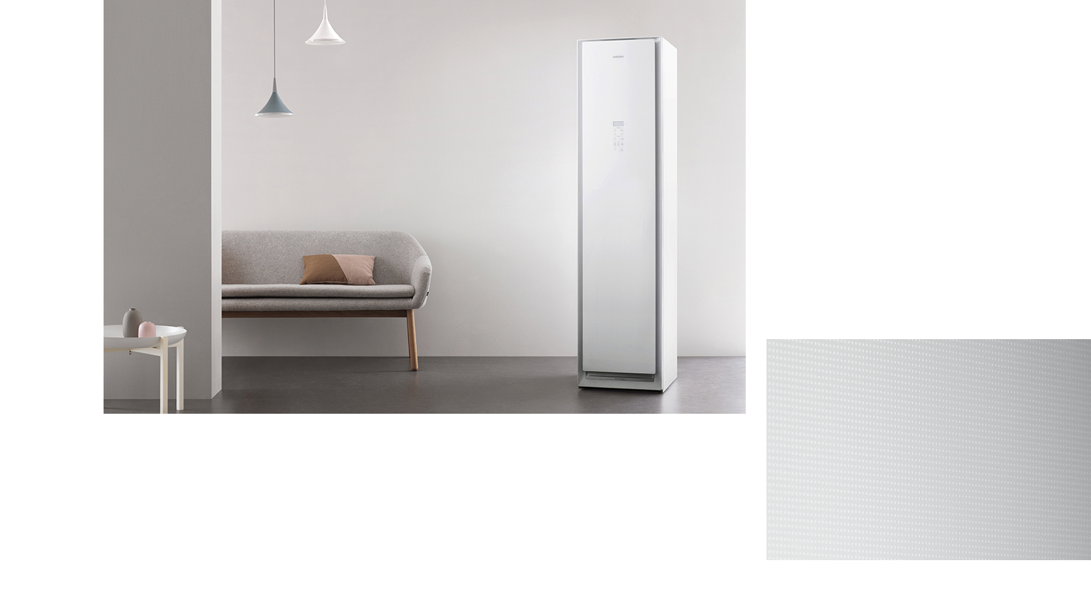 에어드레서 클래식 화이트 제품 이미지입니다. / 에어드레서 클래식 화이트 소재 디테일 이미지입니다.