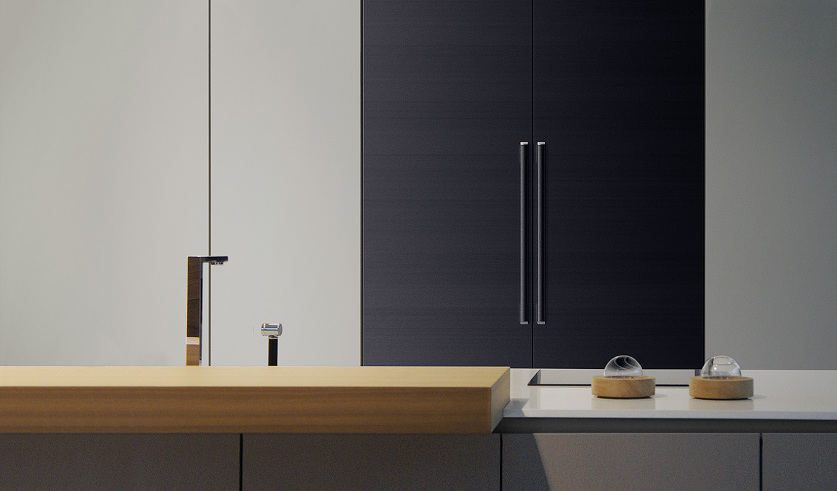 빌트인 냉장고 BRR9000M이 놓여있는 주방 이미지입니다.