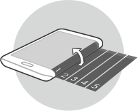 엣지 화면에서의 지속적인 정보 제공을 표현하는 아이콘 입니다.