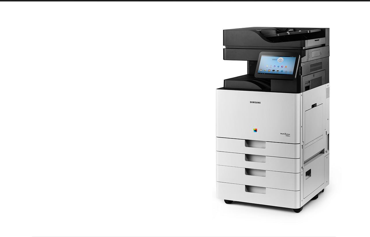 10.1인치 풀터치 LCD의 안드로이드 기반 UI를 제공하는 A3 복합기 MX4 series