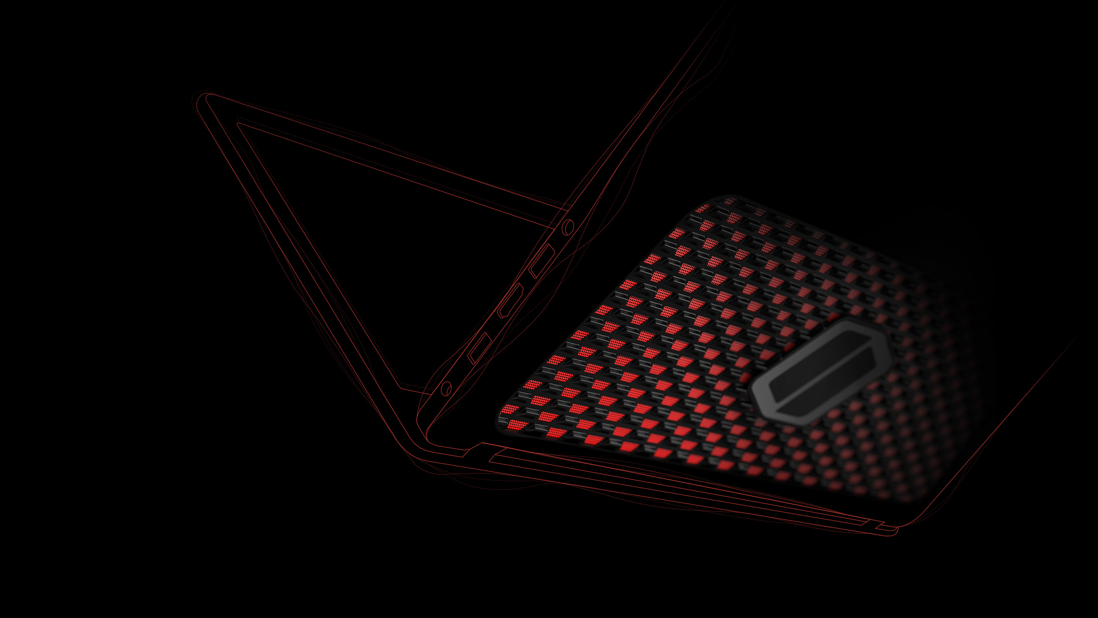 노트북 오디세이의 헥사 플로우 통풍구 이미지입니다.